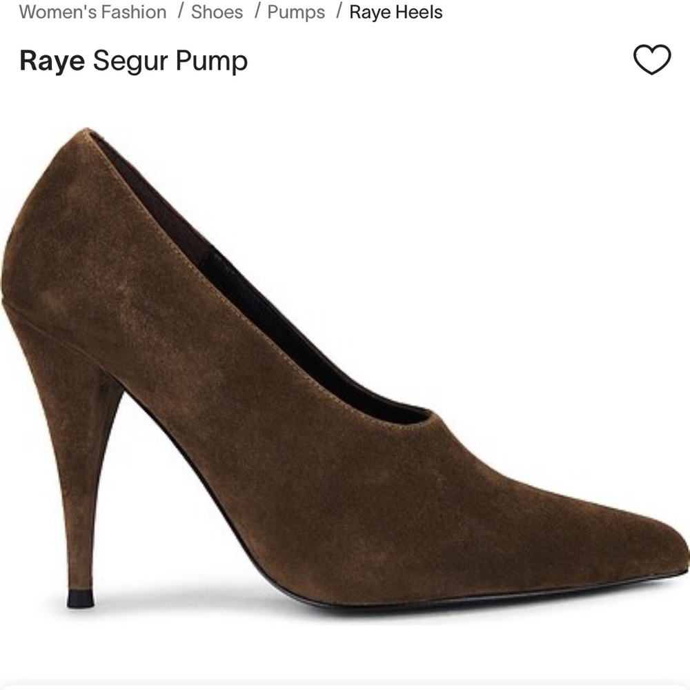 RAYE Brown Suede High Heel Pumps